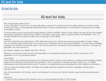 Tablet Screenshot of iq-test-for-kids.com